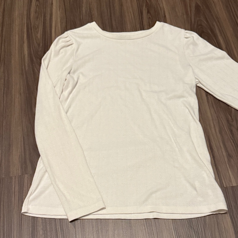 Well Worn Cream Long Sleeve Tee
